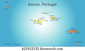 mapa, de, açores mapa, de, açores