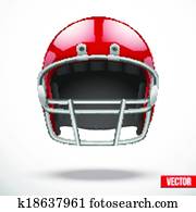 Download Realistic Blue American football helmet. Front view ...