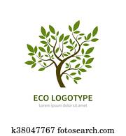 stylized, vetorial, simples, árvore, logotipo