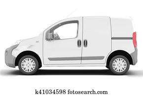 urgent, fourgon, à, transport, goods.