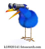3d Blue bird binoculars 3d Blue bird binoculars