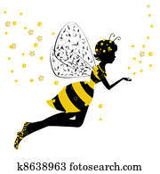 abelhinha, fada, menina