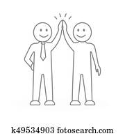 alto cinco, gesture.