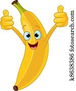 Cheerful Cartoon Banana character Cheerful Cartoon Banana character