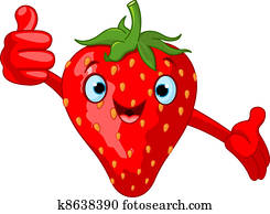 Cheerful Cartoon Strawberry charac Cheerful Cartoon Strawberry charac