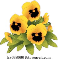 gold, stiefmütterchen, blumen gold, stiefmütterchen, blumen