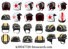 Set motorcycle helmets Set motorcycle helmets