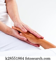 terapeuta, mãos, fazendo, reiki.