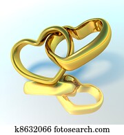 Wedding rings in the shape of hearts Wedding rings in the shape of hearts