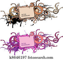 artisticos, grunge, experiência., vetorial