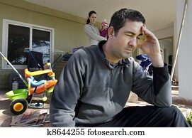 familia, problemas, -, sin hogar