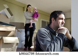 familie, problemer, -, homeless