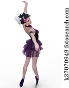 Gracefull ballerina isolated Gracefull ballerina isolated