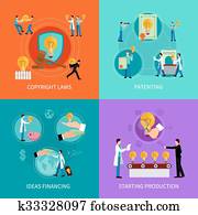 Intellectual property design  concept set