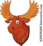Moose head cartoon Moose head cartoon