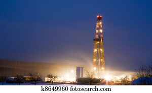 Oil rig in the field. Oil rig in the field.