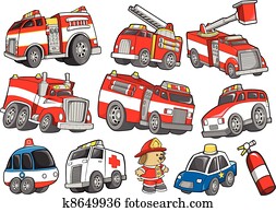 Rescue Vehicle Transportation set Rescue Vehicle Transportation set