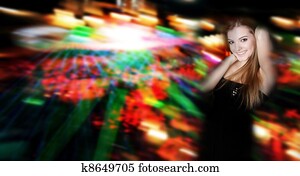 young attractive woman in nightclub