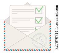 Approved  loan application sticking out of mailbox