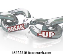 Break-Up Broken Links Chain Separation Divorce Break-Up Broken Links Chain Separation Divorce