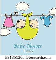 Twins baby shower. Twins baby shower.