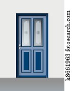 antiga, porta frente antiga, porta frente