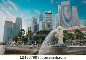 cingapura, arranha-céus, e, arquitetura