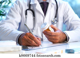 doutor, escrita, saída, rx, prescrição