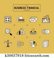 geschaefts, finanziell, symbol, satz