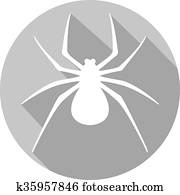spider flat icon spider flat icon