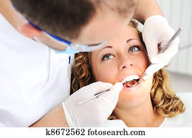 Dentist's teeth checkup, 