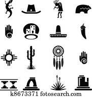 juhozápad, icons, set