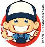 Mechanic with circle shape Mechanic with circle shape