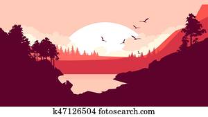 Nature at sunset Nature at sunset