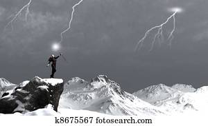 Sorceress Calling the Lightning Sorceress Calling the Lightning