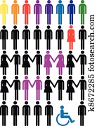 vector people icon set