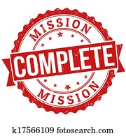 Mission complete stamp Mission complete stamp