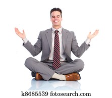 Relaxing handsome businessman.