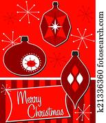 Retro Christmas Ornaments Retro Christmas Ornaments
