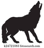 silhouette of a wolf silhouette of a wolf