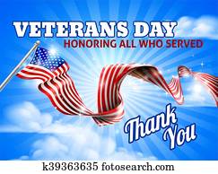 Veterans Day American Flag Sky Veterans Day American Flag Sky