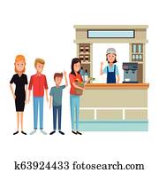 קפה, אחסן, ציורי היתולי