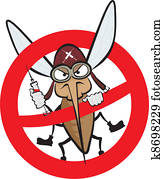angry mosquito - warning sign angry mosquito - warning sign