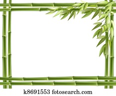 Bamboo frame. Bamboo frame.