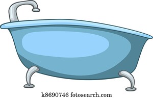 Cartoon Home Washroom Tub