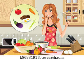 Cooking woman Cooking woman