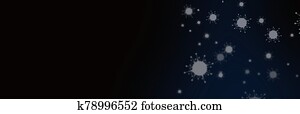 Coronavirus cells on the black backdrop. Headline. Coronavirus cells on the black backdrop. Headline.