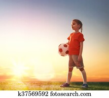 criança, jogos, football.