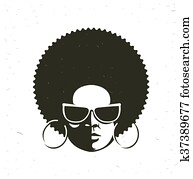 Front view portrait of a black woman face Front view portrait of a black woman face
