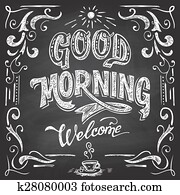 Good Morning cafe chalkboard Good Morning cafe chalkboard
